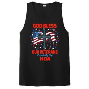 Military Veteran Hija For Proud Dad Or Mom Gift PosiCharge Competitor Tank