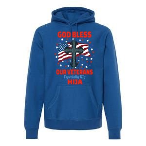 Military Veteran Hija For Proud Dad Or Mom Gift Premium Hoodie