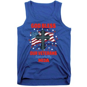 Military Veteran Hija For Proud Dad Or Mom Gift Tank Top