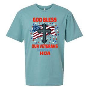 Military Veteran Hija For Proud Dad Or Mom Gift Sueded Cloud Jersey T-Shirt