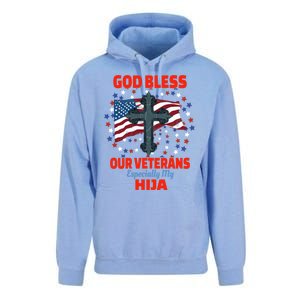 Military Veteran Hija For Proud Dad Or Mom Gift Unisex Surf Hoodie