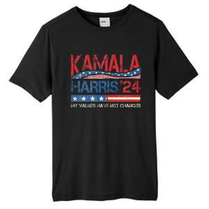 My Values Have Not Changed Kamala Harris 2024 President Tall Fusion ChromaSoft Performance T-Shirt