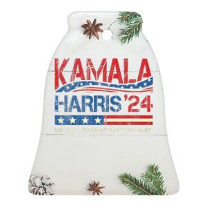 My Values Have Not Changed Kamala Harris 2024 President Ceramic Bell Ornament