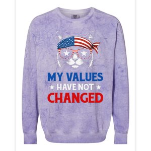 My Values Have Not Changed Kamala Harris 2024 President Colorblast Crewneck Sweatshirt