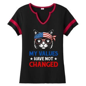 My Values Have Not Changed Kamala Harris 2024 President Ladies Halftime Notch Neck Tee