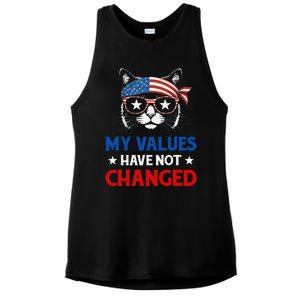 My Values Have Not Changed Kamala Harris 2024 President Ladies PosiCharge Tri-Blend Wicking Tank