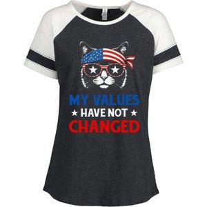 My Values Have Not Changed Kamala Harris 2024 President Enza Ladies Jersey Colorblock Tee