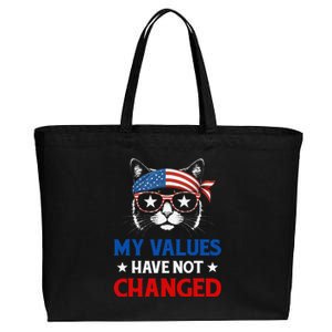 My Values Have Not Changed Kamala Harris 2024 President Cotton Canvas Jumbo Tote