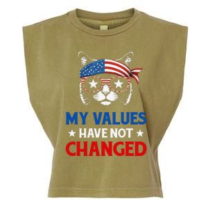 My Values Have Not Changed Kamala Harris 2024 President Garment-Dyed Women's Muscle Tee