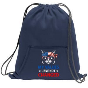 My Values Have Not Changed Kamala Harris 2024 President Sweatshirt Cinch Pack Bag