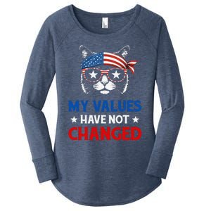 My Values Have Not Changed Kamala Harris 2024 President Women's Perfect Tri Tunic Long Sleeve Shirt