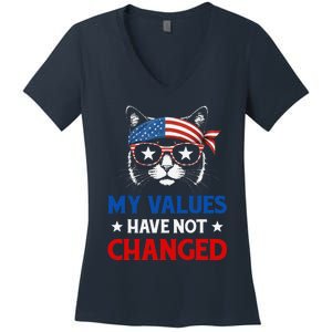 My Values Have Not Changed Kamala Harris 2024 President Women's V-Neck T-Shirt