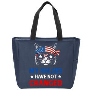 My Values Have Not Changed Kamala Harris 2024 President Zip Tote Bag