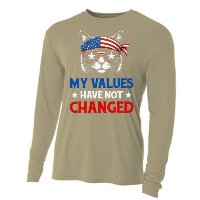 My Values Have Not Changed Kamala Harris 2024 President Cooling Performance Long Sleeve Crew