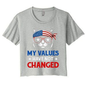 My Values Have Not Changed Kamala Harris 2024 President Women's Crop Top Tee