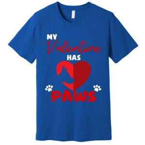 My Valentine Has Paws Dog Lover Valentines Day Gift Premium T-Shirt