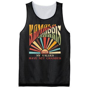 My Values Have Not Changed Kamala Harris 2024 President Mesh Reversible Basketball Jersey Tank