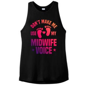 Midwife Vpice Healthcare Worker Birth Obstetrician Cool Gift Ladies PosiCharge Tri-Blend Wicking Tank