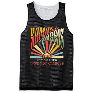 My Values Have Not Changed Kamala Harris 2024 President Mesh Reversible Basketball Jersey Tank