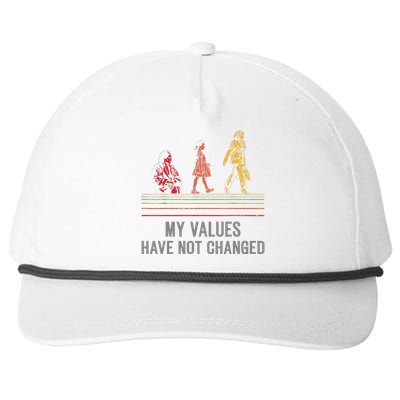 My Values Have Not Changed President 47th 2024 Snapback Five-Panel Rope Hat