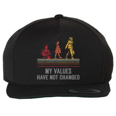 My Values Have Not Changed President 47th 2024 Wool Snapback Cap