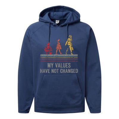 My Values Have Not Changed President 47th 2024 Performance Fleece Hoodie