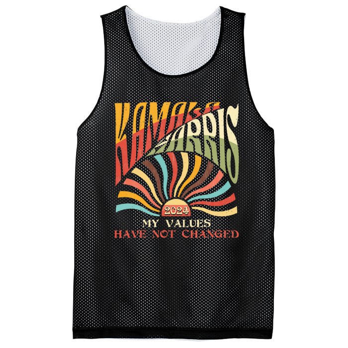 My Values Have Not Changed Kamala Harris 2024 President Mesh Reversible Basketball Jersey Tank