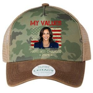 My Values Have Not Changed Kamala Harris 2024 President Legacy Tie Dye Trucker Hat