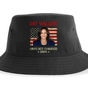 My Values Have Not Changed Kamala Harris 2024 President Sustainable Bucket Hat