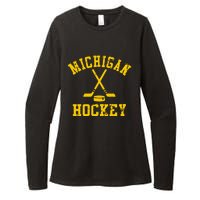 Michigan Vintage Hockey Womens CVC Long Sleeve Shirt