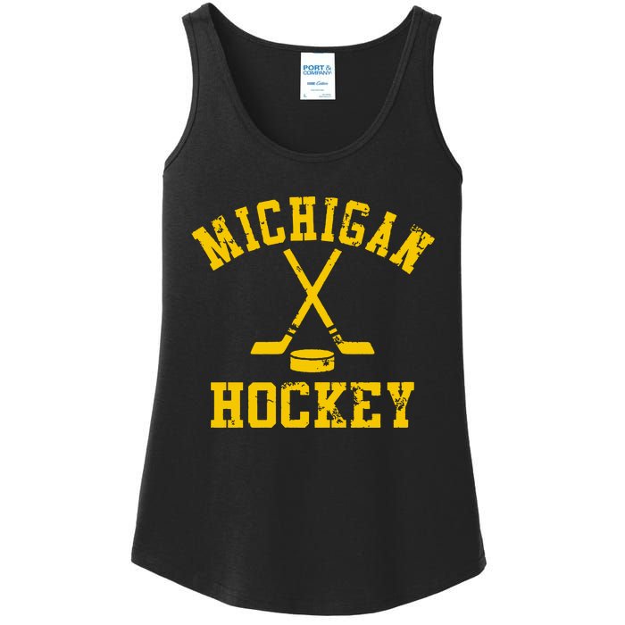 Michigan Vintage Hockey Ladies Essential Tank