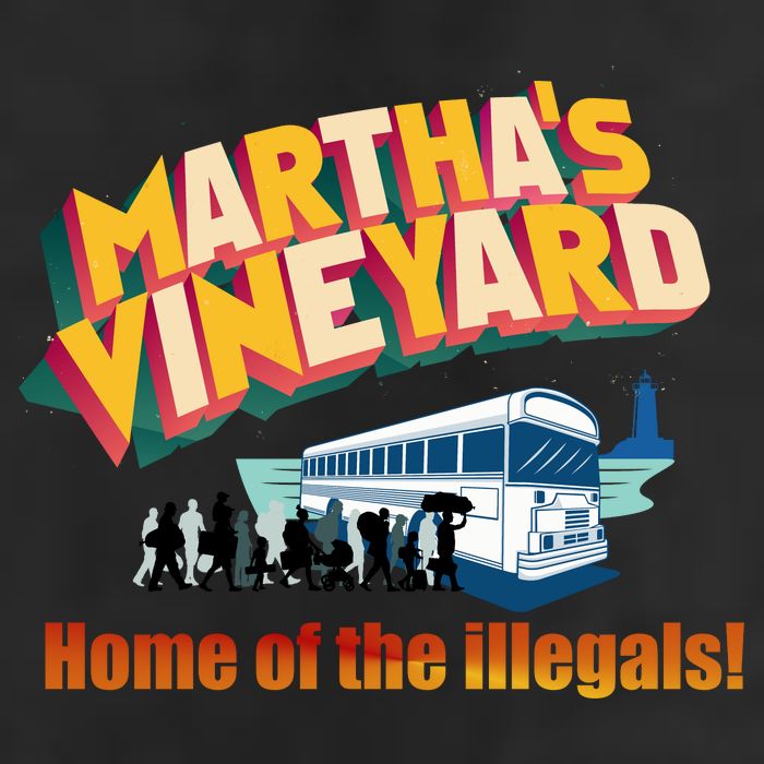 Martha's Vineyard Home Of The Illegals Funny Adult Drive Performance Visor