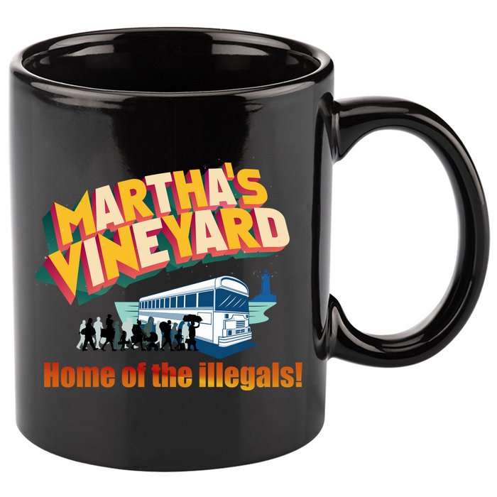 Martha's Vineyard Home Of The Illegals Funny 11oz C Handle Ceramic Mug
