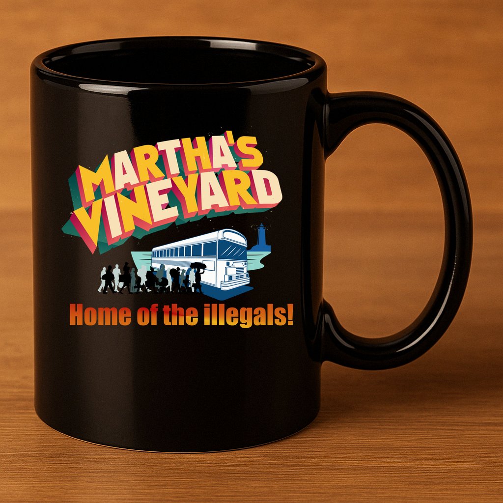Martha's Vineyard Home Of The Illegals Funny 11oz C Handle Ceramic Mug