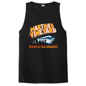 Martha's Vineyard Home Of The Illegals Funny PosiCharge Competitor Tank