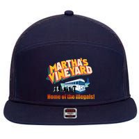 Martha's Vineyard Home Of The Illegals Funny 7 Panel Mesh Trucker Snapback Hat