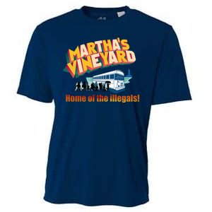 Martha's Vineyard Home Of The Illegals Funny Cooling Performance Crew T-Shirt