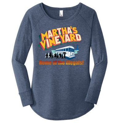 Martha's Vineyard Home Of The Illegals Funny Women's Perfect Tri Tunic Long Sleeve Shirt