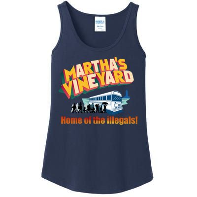 Martha's Vineyard Home Of The Illegals Funny Ladies Essential Tank