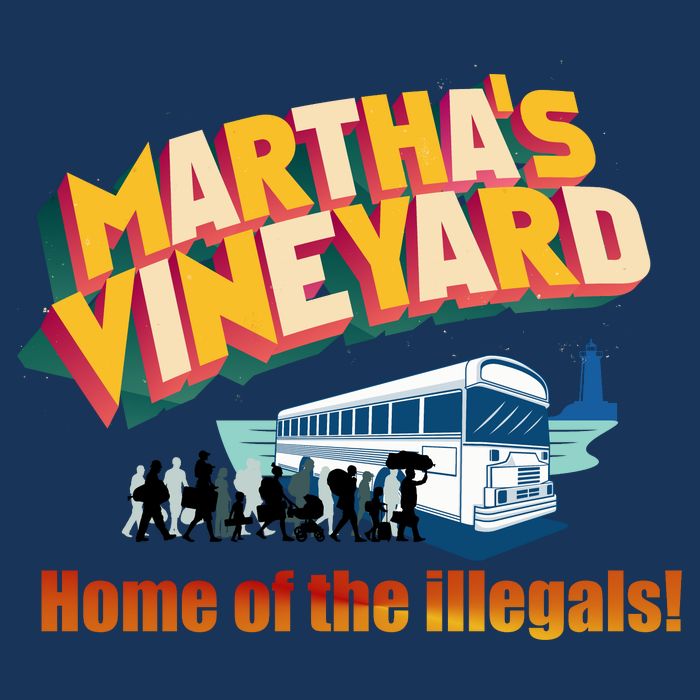 Martha's Vineyard Home Of The Illegals Funny Flatbill Hat