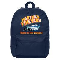 Martha's Vineyard Home Of The Illegals Funny 16 in Basic Backpack
