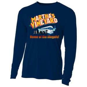 Martha's Vineyard Home Of The Illegals Funny Cooling Performance Long Sleeve Crew