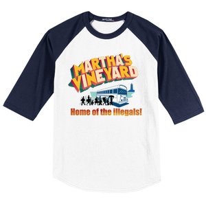 Martha's Vineyard Home Of The Illegals Funny Baseball Sleeve Shirt