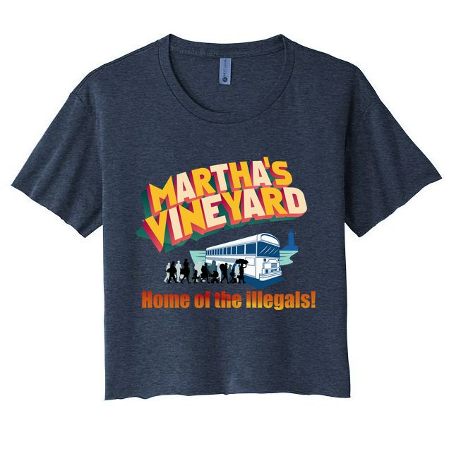 Martha's Vineyard Home Of The Illegals Funny Crop Top