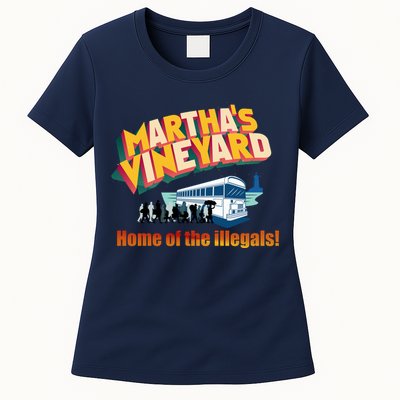 Martha's Vineyard Home Of The Illegals Funny Womens T-Shirt
