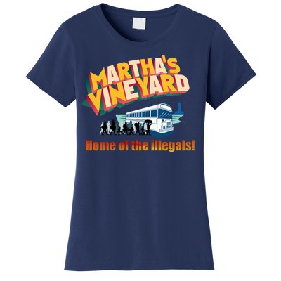 Martha's Vineyard Home Of The Illegals Funny Women's T-Shirt