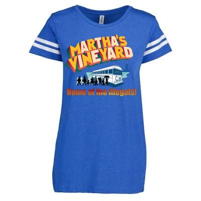 Martha's Vineyard Home Of The Illegals Funny Enza Ladies Jersey Football T-Shirt