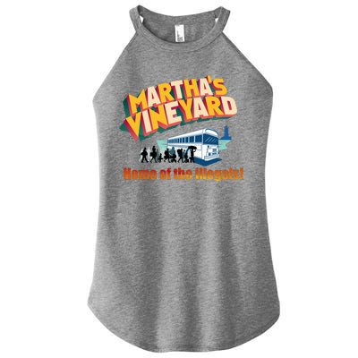 Martha's Vineyard Home Of The Illegals Funny Women’s Perfect Tri Rocker Tank