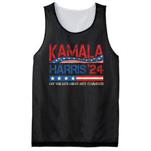 My Values Have Not Changed Kamala Harris 2024 President Mesh Reversible Basketball Jersey Tank