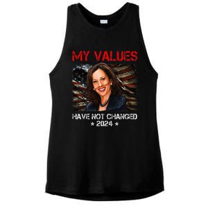 My Values Have Not Changed Kamala Harris 2024 Ladies PosiCharge Tri-Blend Wicking Tank